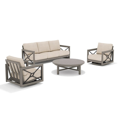 Marindo 5 Person Patio Seating Sets With 2 Swivel Chair