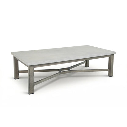 Marindo Modern Patio Swivel Furniture Set with Composite Concrete Coffee Table