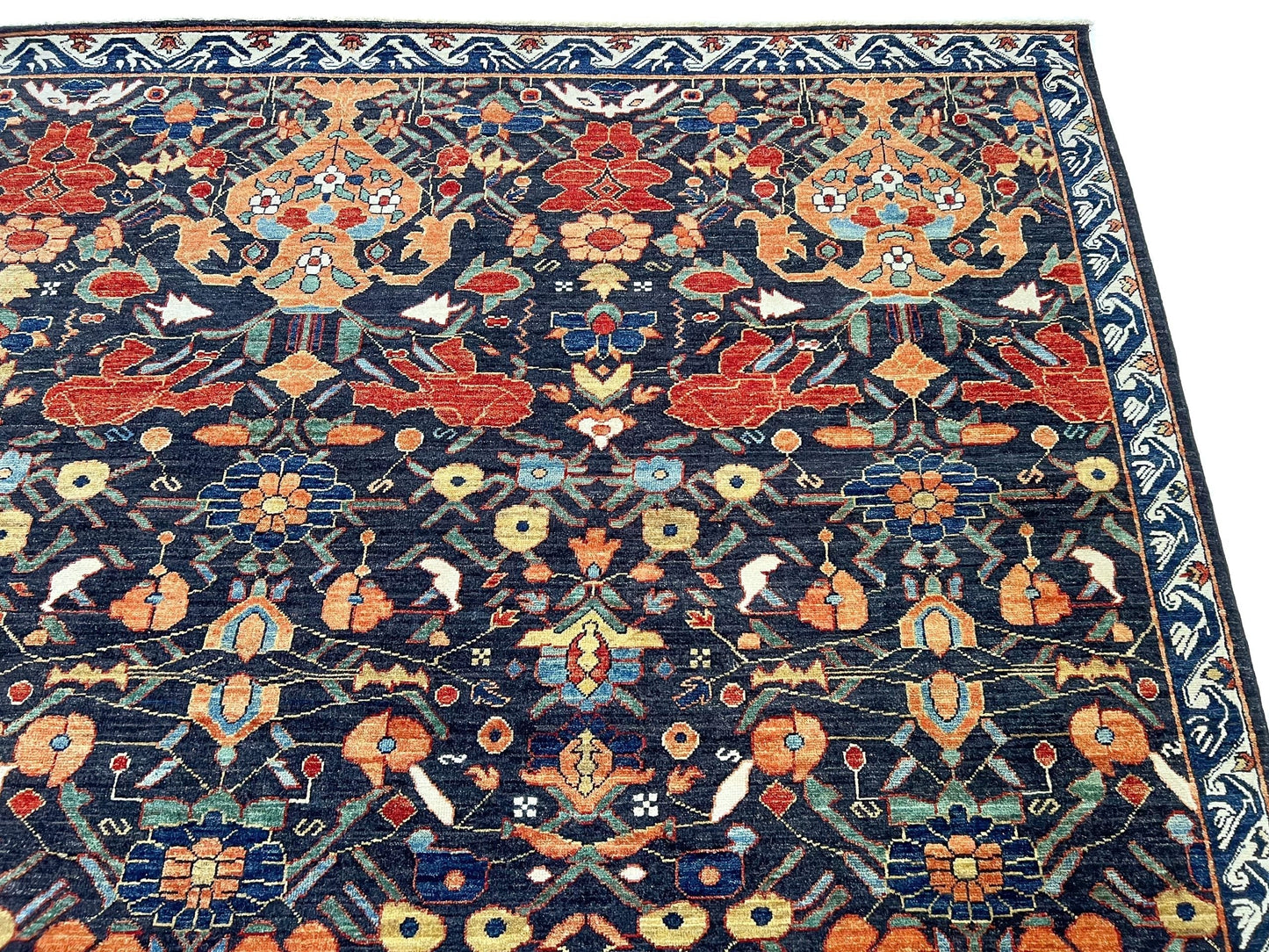 Persian Vase Design (9x12) black/multicolor