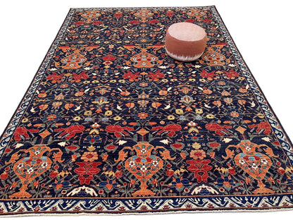 Persian Vase Design (9x12) black/multicolor
