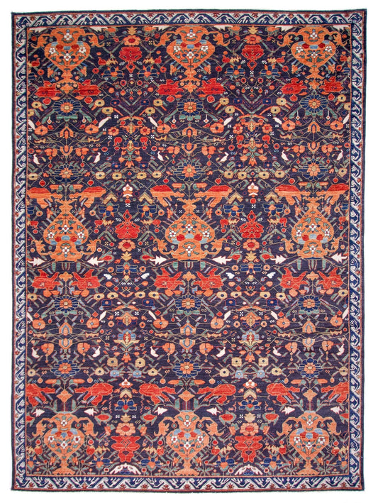 Persian Vase Design (9x12) black/multicolor