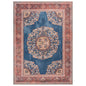 Navy Blue Brick Oushak Area Washable Rug