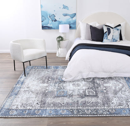 Odette Machine Washable in Blue Rug