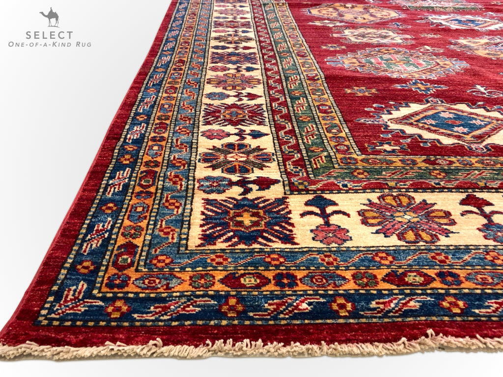Super Kazak (10'09"x14'01") red/ivory
