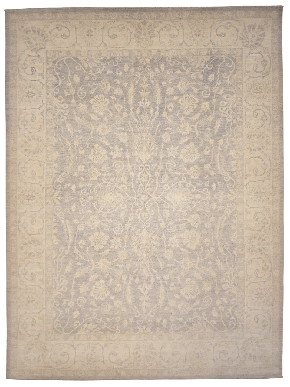 WhiteWash Chobi 10'00" x 13'05" lt.gry/ivo