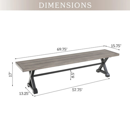 Azur Metal Outdoor Bench