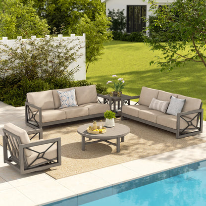 Marindo Aluminum 5 Piece Patio Sectional Set