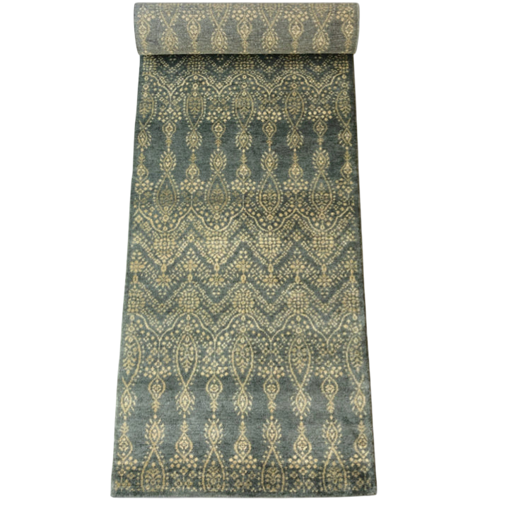 Arabesque Design Teal 10' Runner