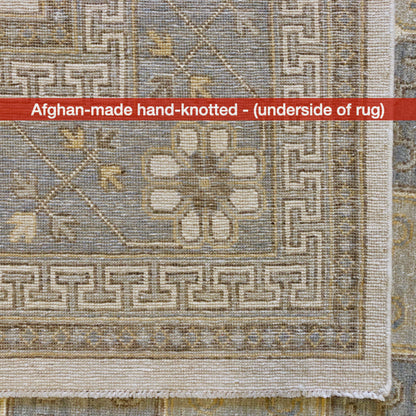 Antique-Washed Khotan (8'11"x11'10") ivory/gray