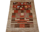 Contemporary Block Gabbeh (7'10"x10'02") multicolor/camel