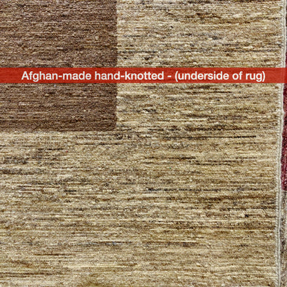 Contemporary Block Gabbeh (7'10"x10'02") multicolor/camel