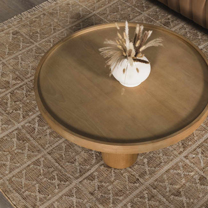 Rice Handcrafted Fringed Jute Carpet