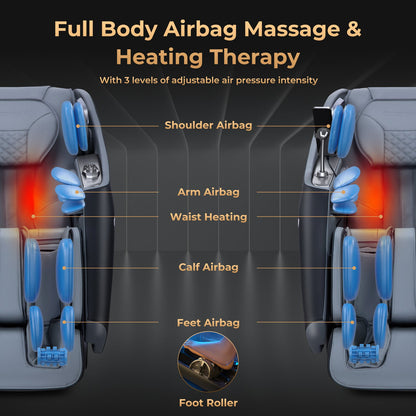 Relaxation 29-Full Body Massage Chair with Waist Heating & Airbag Massage
