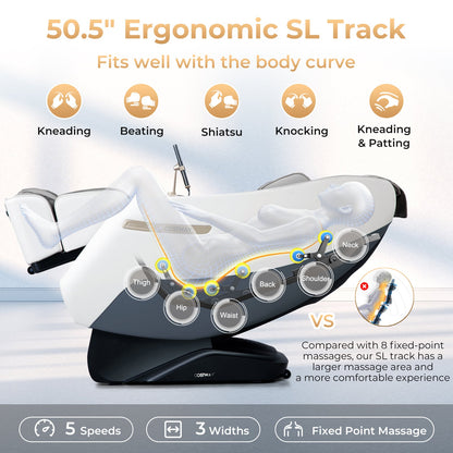 Relaxation 29-Full Body Massage Chair with Waist Heating & Airbag Massage