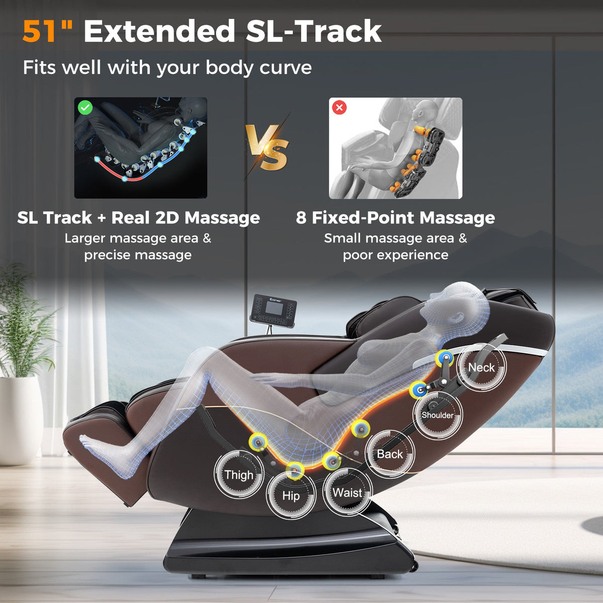 Relaxation 38 - Full Body Massage Chair with Airbags and Heater