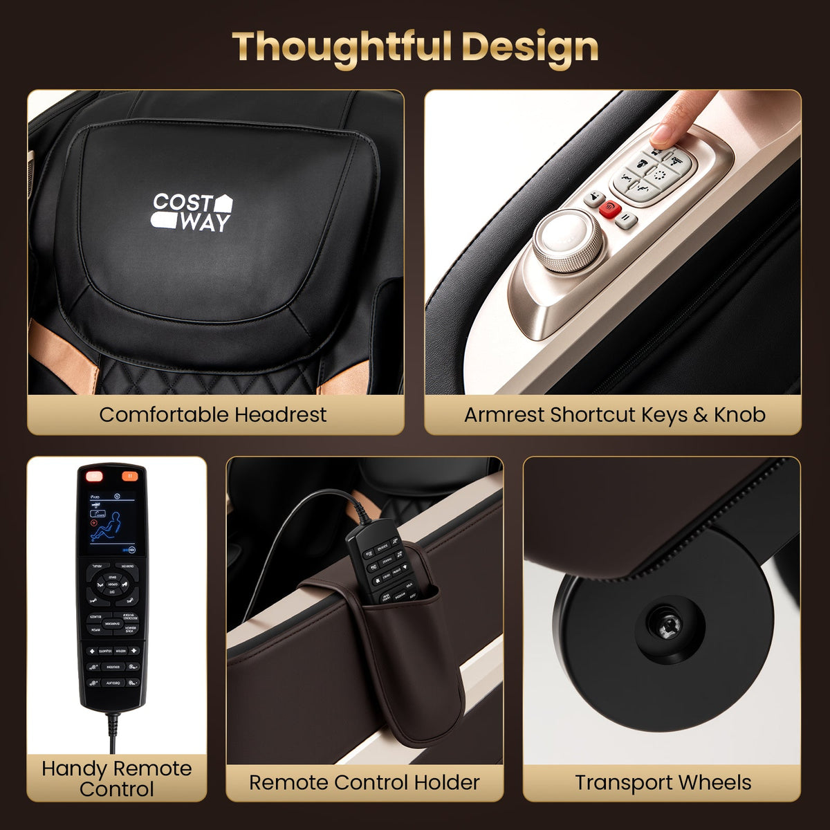 Relaxation 44 - Fully Body Massage Chair with Airbags and Waist Heater