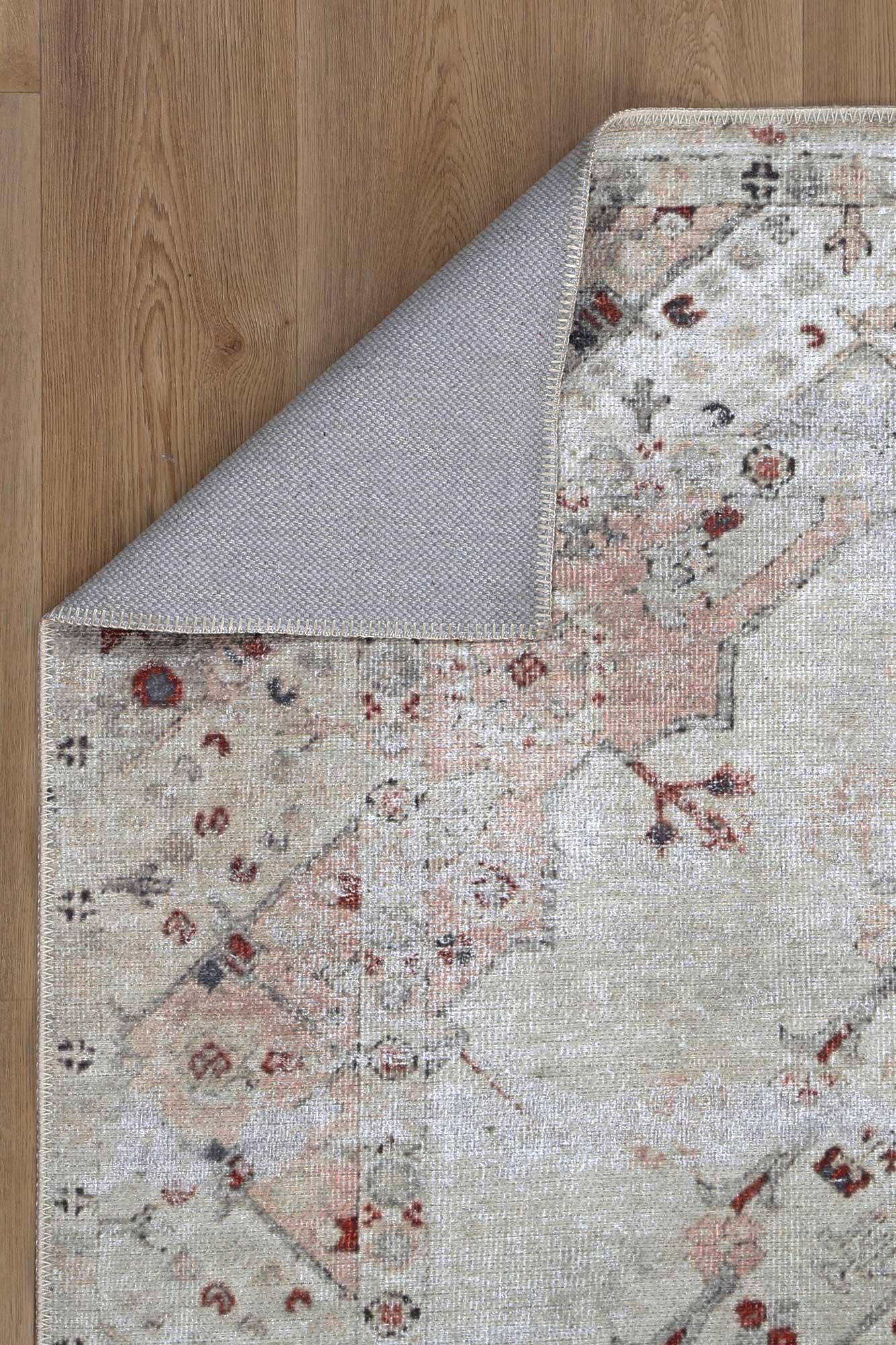 Sauville Modern Blush in Beige : Runner Rug