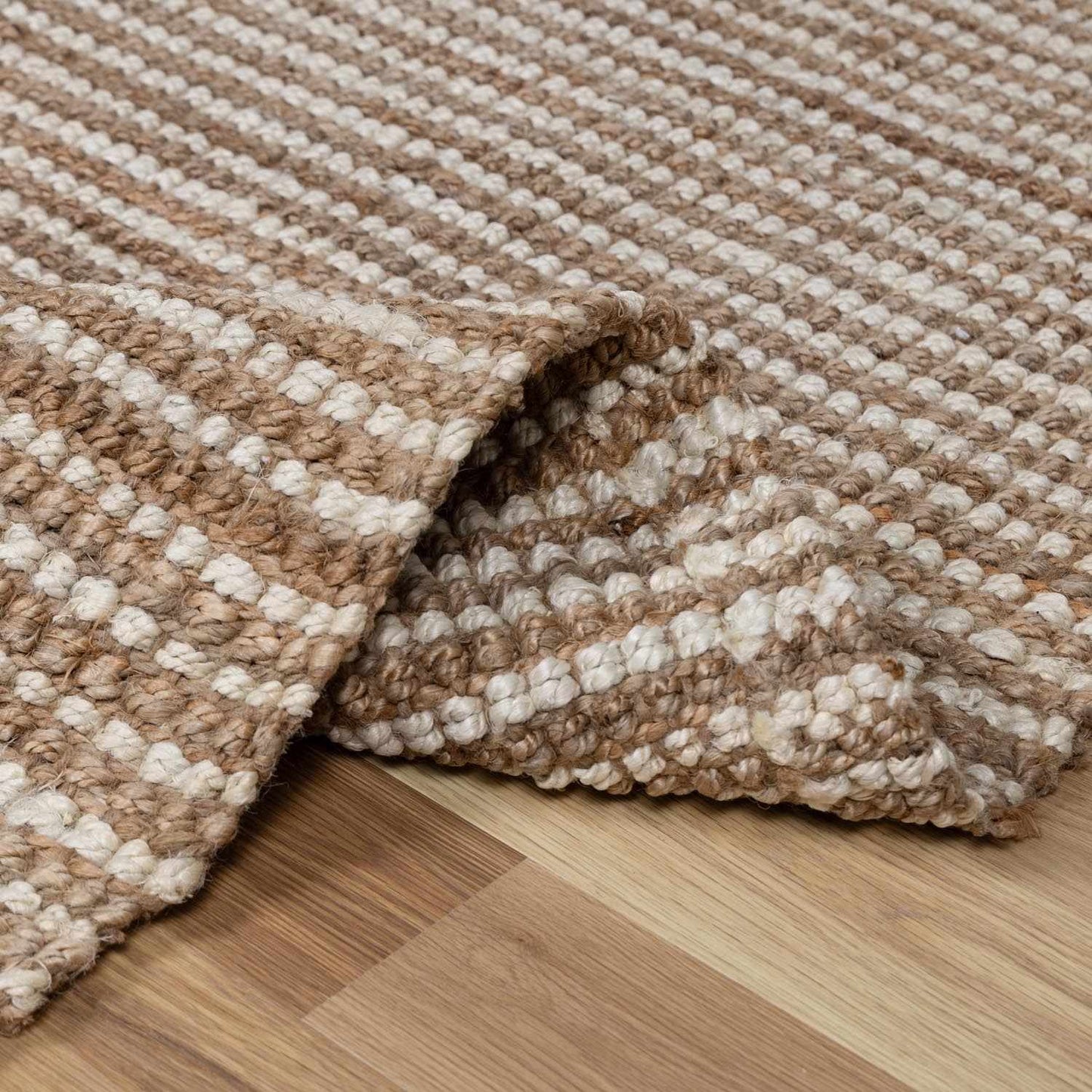Ambel Tan&Brown Jute Rug