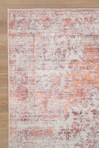 Senlis Sunset Mandarin Orange & Pink : Runner Rug