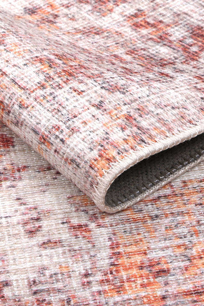 Senlis Sunset Mandarin Orange & Pink : Runner Rug