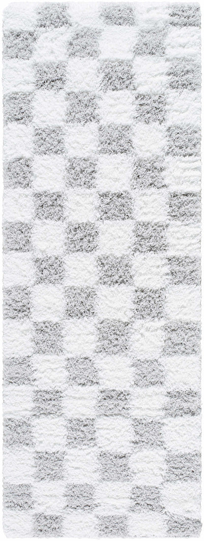 Atira Gray Checkered Area Rug