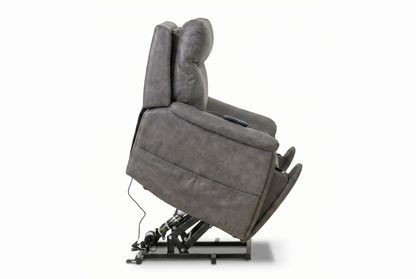 Serenity Slate Grey Ultra Infinite Position Lift Chair with Power Headrest, Heat, Massage & Wireless Charging