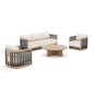 Sereno Outdoor Sofa and 2 Chairs with Round Coffee Table