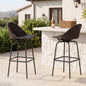 Swivel Patio Bar Stools Set of 2 with Rattan Seat 400 LBS