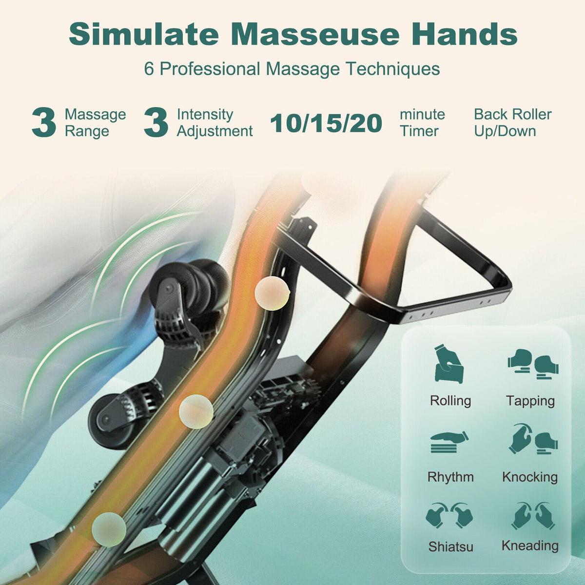 Soothe 26 - Full Body Zero Gravity Massage Chair with Pillow