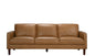 Soria Saddle Brown Top-Grain Leather Sofa