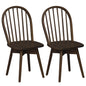 Swivel Windsor Dining Chairs Set of 2 with Solid Rubber Wood Frame