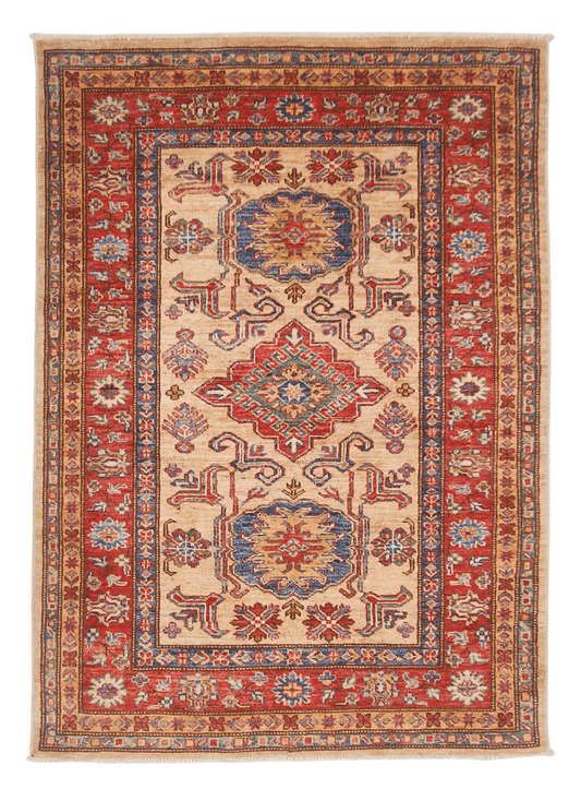 Super Kazak red/ivory 3'04"x4'08"