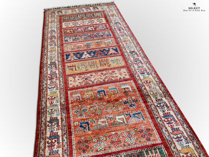 Pazyryk-Style Gabbeh  red/mt 9' Runner