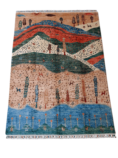 Folklore Gabbeh pch/blue 5x7
