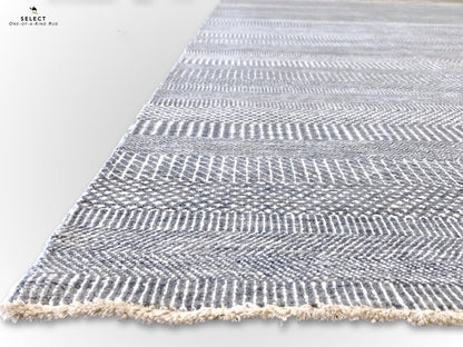 Durva - Grass Design (9'11"x14'00") gray/silver