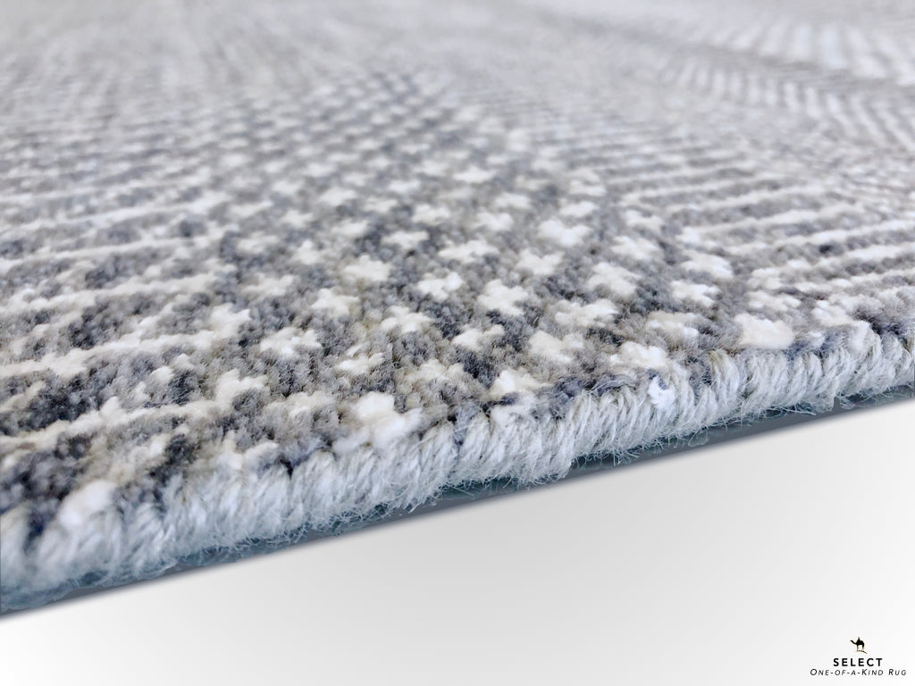 Durva - Grass Design (9'11"x14'00") gray/silver