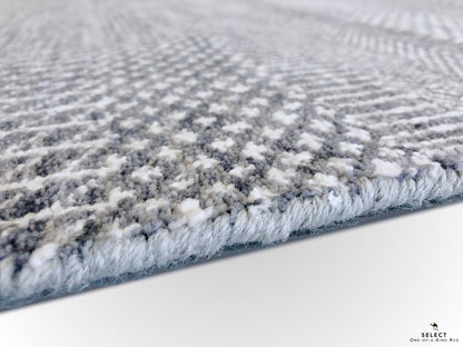 Durva - Grass Design (9'11"x14'00") gray/silver