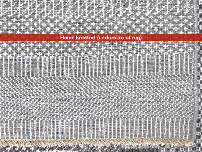 Durva - Grass Design (9'11"x14'00") gray/silver