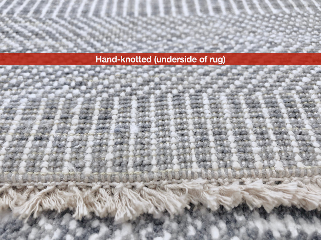 Durva - Grass Design (9'11"x14'00") gray/silver