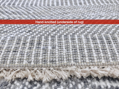 Durva - Grass Design (9'11"x14'00") gray/silver