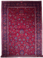 Vintage Persian Mashad (11'05"x18'09") burgundy/indigo