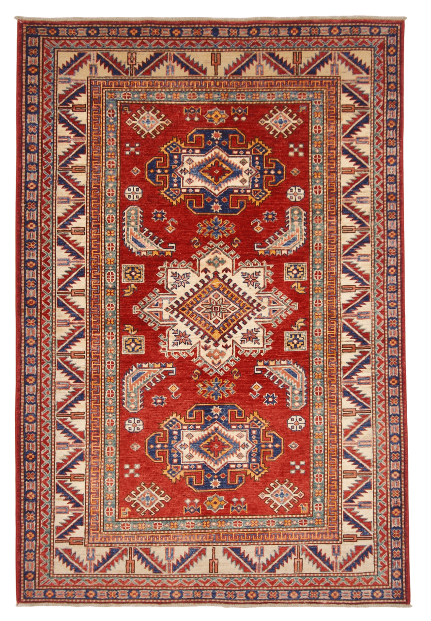 Super Kazak 4'00"x5'11" red/ivo