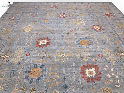 Afghan Oushak (10'00"x14'04") gray