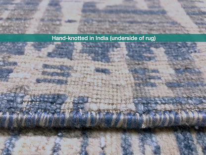 Contemporary wool/bamboo (8'00"x10'00") blue/gray