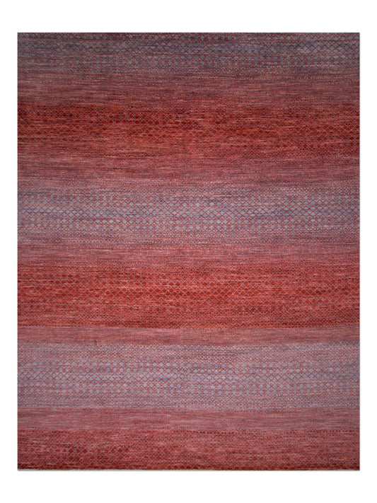 Durva/Grass Design (9'01"x11'06") red/gray