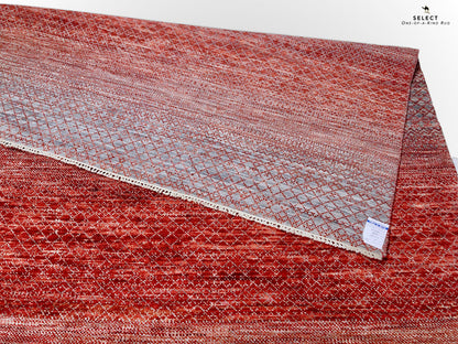 Durva/Grass Design (9'01"x11'06") red/gray