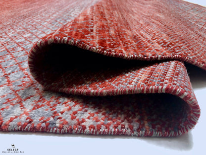 Durva/Grass Design (9'01"x11'06") red/gray
