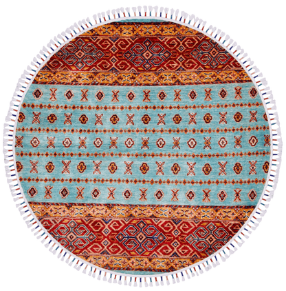 Khorjin (4' Round) aqu/red