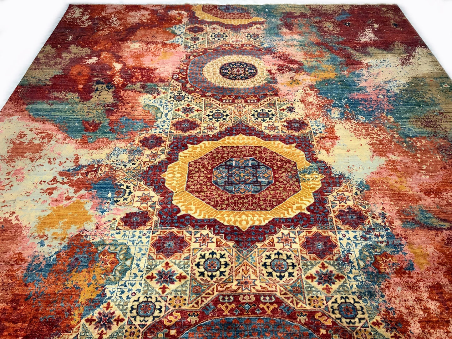 Celestial Mamluk (9'09"x13'06") red/multicolor