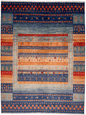 Khorjin/Gabbeh (9'00"x11'09") blue/multicolor